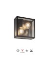 VERBIER * PLAFÓN EXTERIOR GRIS OSCURO  IP65 - 2L*E27